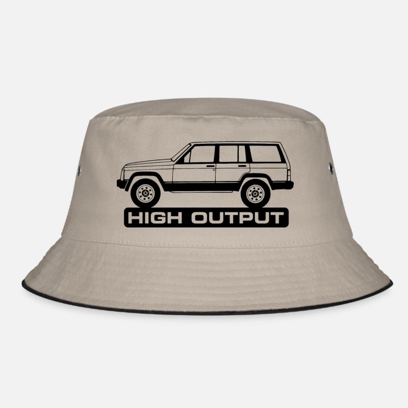 Jeep XJ High Output - Bucket Hat - Khaki/Schwarz