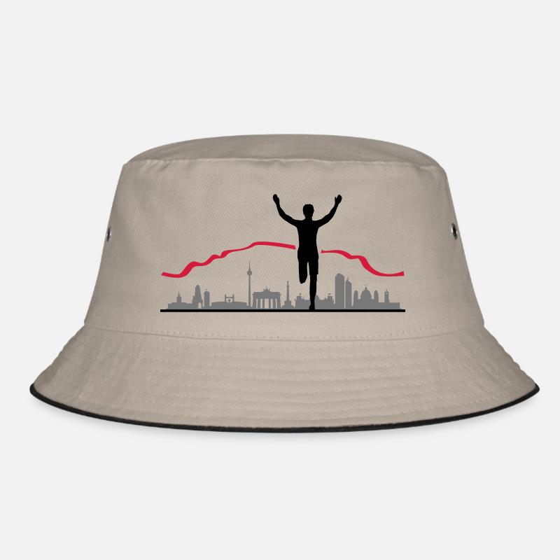 Berlin Marathon - Bucket Hat - Khaki/Schwarz