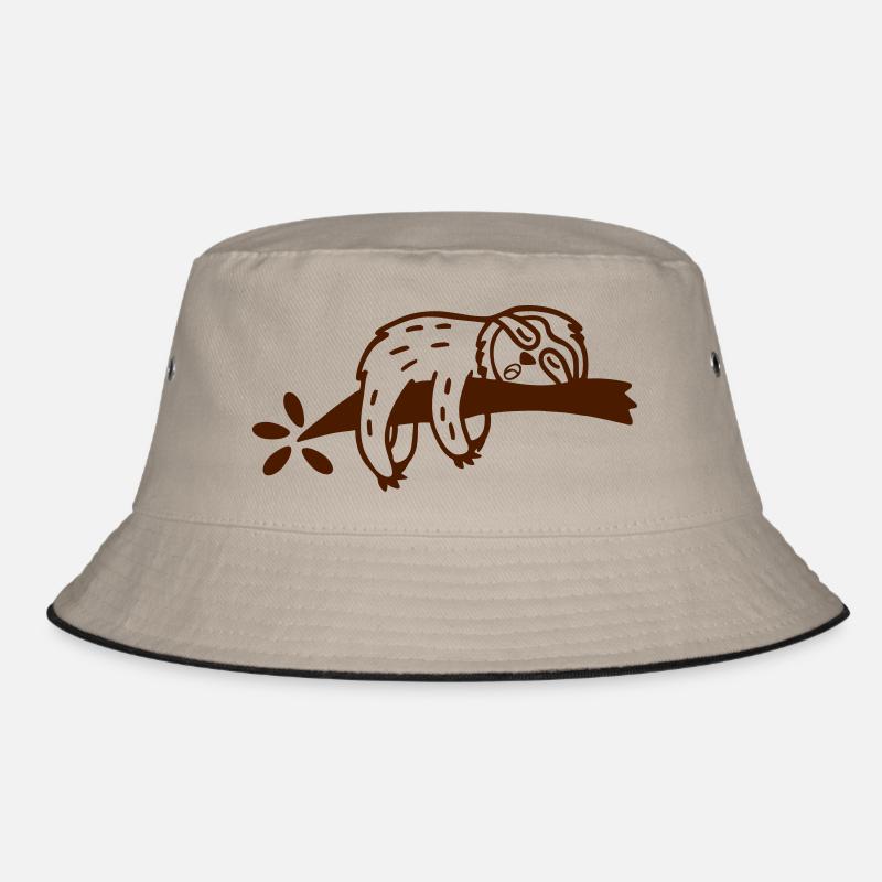 Faultier 2 - Bucket Hat - Khaki/Schwarz