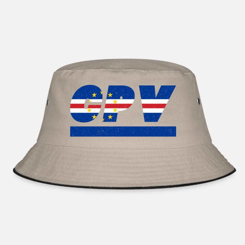 Cap-Vert Drapeau drapeau CPV - Bob - kaki/noir