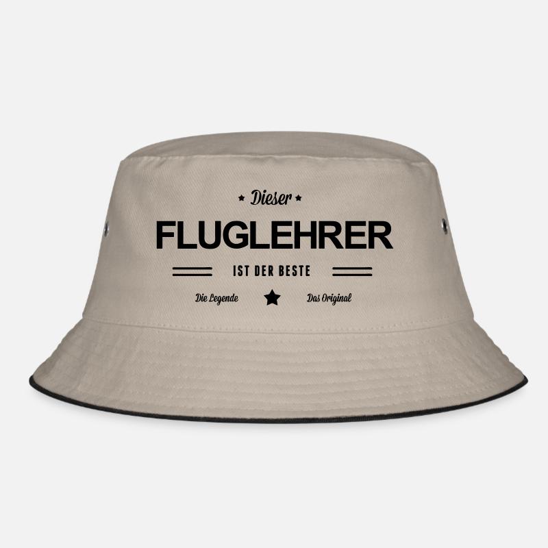 Bester Fluglehrer - Bucket Hat - Khaki/Schwarz