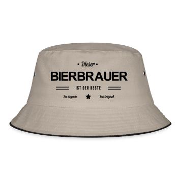 Bester Bierbrauer - Bucket Hat - Khaki/Schwarz - Vorne