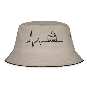 heartbeat railway - Bucket Hat - khaki/black - Front