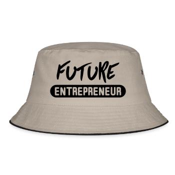 entrepreneur future - Bucket Hat - Khaki/Schwarz - Vorne