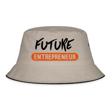 future entrepreneur - Bucket Hat - Khaki/Schwarz - Vorne