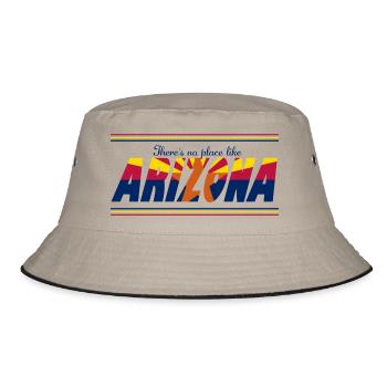 Es gibt keinen Ort wie Arizona - Bucket Hat - Khaki/Schwarz - Vorne
