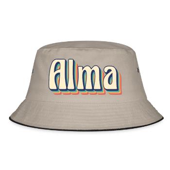Alma t-shirt retro vintage t-shirt gift idea - Bucket Hat - khaki/black - Front