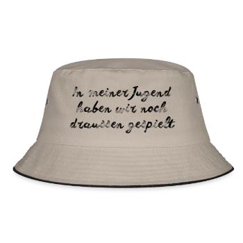 In meiner Jugend - Bucket Hat - Khaki/Schwarz - Vorne