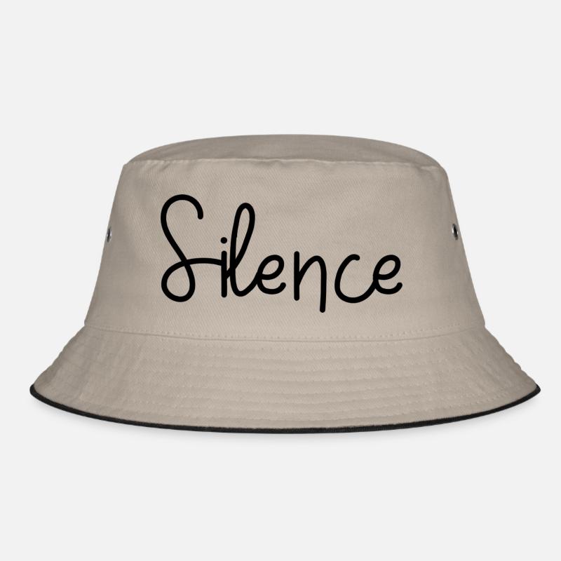Silence - Bucket Hat - khaki/black