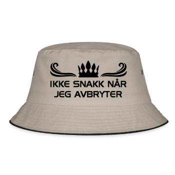Reden Sie nicht, wenn ich Sie unterbreche. - Bucket Hat - Khaki/Schwarz - Vorne