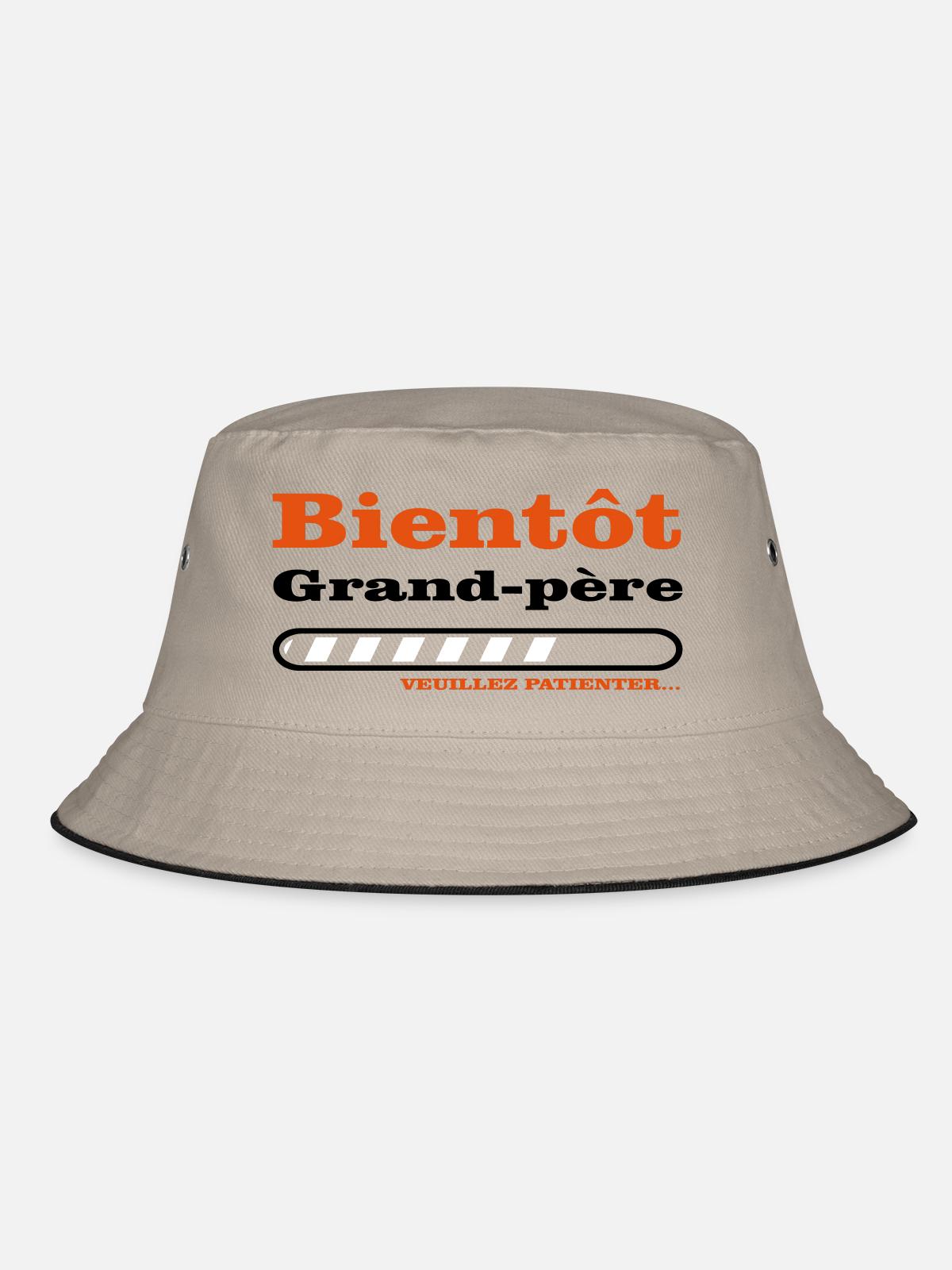 bientôt grand père  - Bob - kaki/noir - Devant