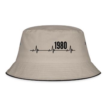 1980 Gift 1980 Retro 1980's Original 1980's Vintage - Bucket Hat - khaki/black - Front