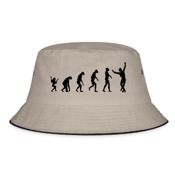 evolution Skating Art Man - Bucket Hat - khaki/black - Front