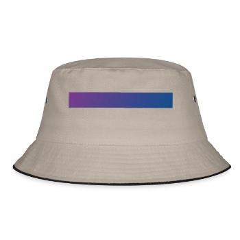 Gradient Purple & Blue - Bucket Hat - khaki/black - Front
