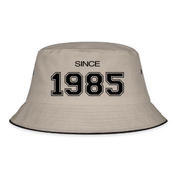 Geburtstagsgeschenk 1985 - Bucket Hat - Khaki/Schwarz - Vorne