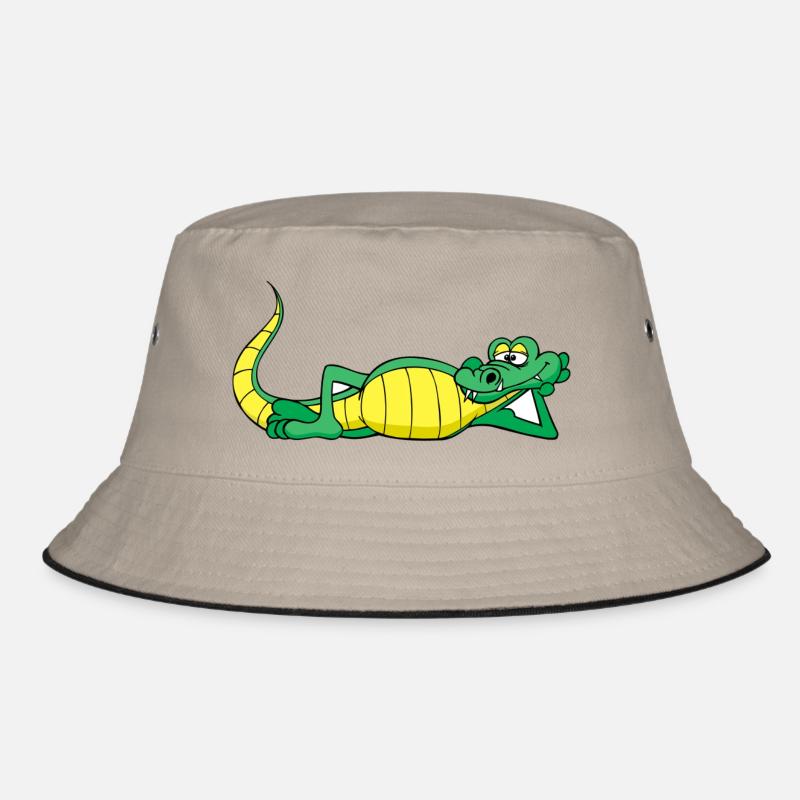 Cool crocodile - Bucket Hat - khaki/black