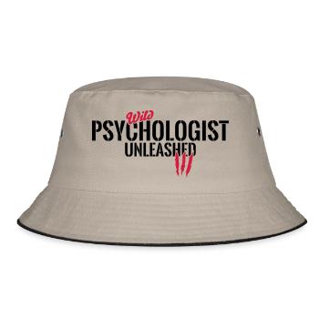 Wild psychologist unleashed - Bucket Hat - khaki/black - Front