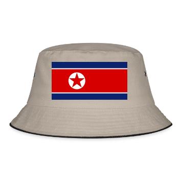 Drapeau national de la Corée du Nord - Bob - kaki/noir - Devant
