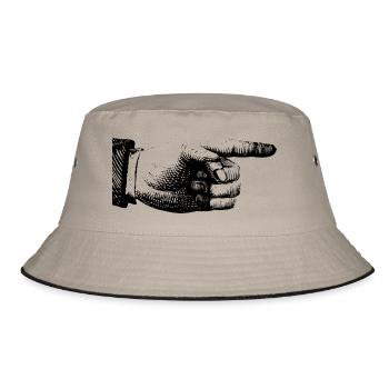 Finger pointing - Bucket Hat - khaki/black - Front