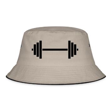 dumbbell - Bucket Hat - khaki/black - Front
