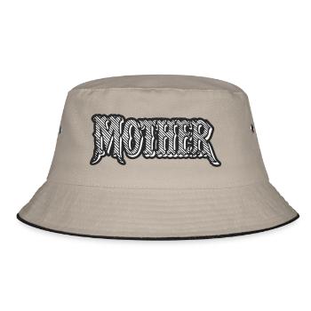 Mother lettering in black and white - Bucket Hat - khaki/black - Front
