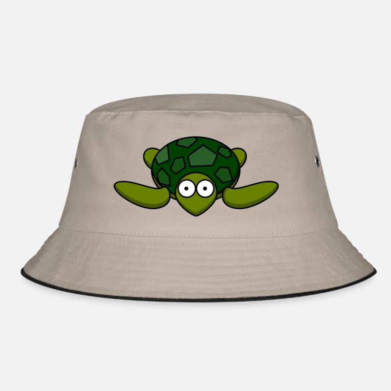 Sweet turtle! - Bucket Hat - khaki/black