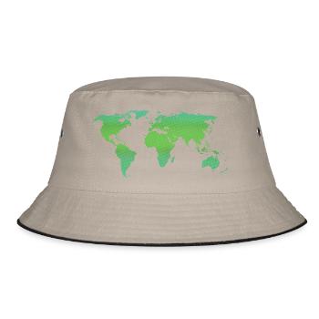 Green World - Bucket Hat - Khaki/Schwarz - Vorne