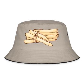 Vegetable asparagus Common asparagus - Bucket Hat - khaki/black - Front