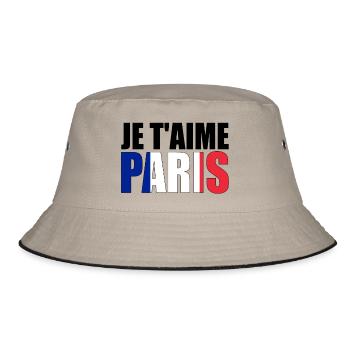 PARIS - Bucket Hat - khaki/black - Front