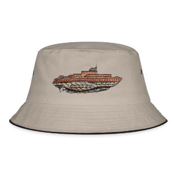Submarine old and rusty - Bucket Hat - khaki/black - Front