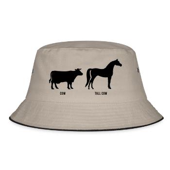 Cow vs Tall Cow - Bucket Hat - khaki/black - Front
