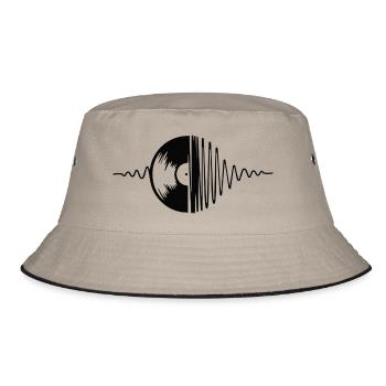 Record Design - Bucket Hat - khaki/black - Front