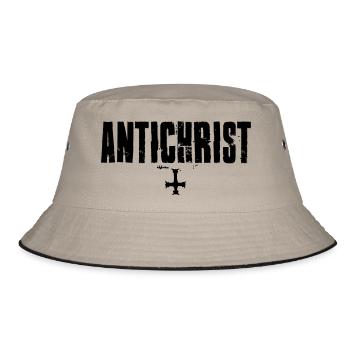 Antichrist Lucifer 666 - Bucket Hat - khaki/black - Front