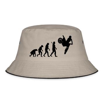 Evolution Moto Cross - Bucket Hat - Khaki/Schwarz - Vorne