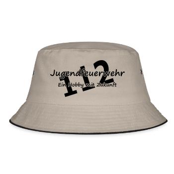 Jugendfeuerwehr, Hobby mit Zukunft - Bucket Hat - Khaki/Schwarz - Vorne
