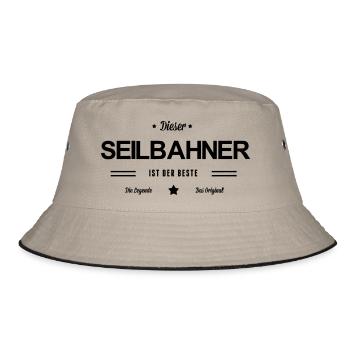 Bester Seilbahner - Bucket Hat - Khaki/Schwarz - Vorne