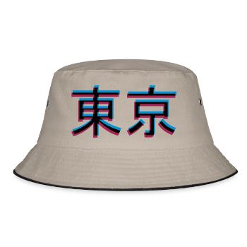 3D effect Tokyo - Bucket Hat - khaki/black - Front