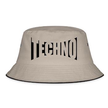 Party Music Techno - Bucket Hat - khaki/black - Front