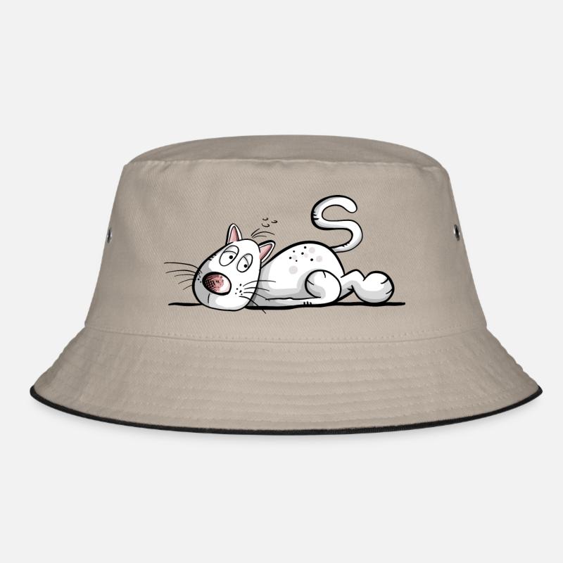 Müde Katze I Katzenfreunde Geschenk Bucket Hat