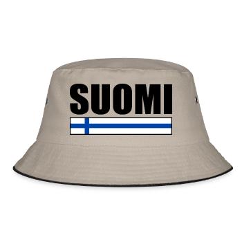 Finnland - Bucket Hat - Khaki/Schwarz - Vorne