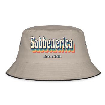 Sicilia sabbenerica T-Shirt Sizilianischer Gruß - Bucket Hat - Khaki/Schwarz - Vorne