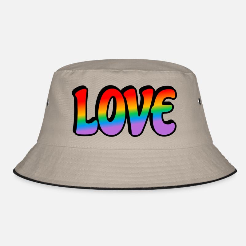 Retro Rainbow Love Bucket Hat