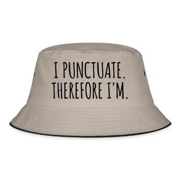 Sarcasm for grammar fans - Bucket Hat - khaki/black - Front
