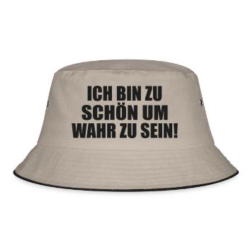 too good to be true Self-absorbed Selfish Selfish - Bucket Hat - khaki/black - Front