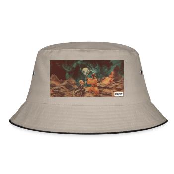 Fight of the Universe - Bucket Hat - Khaki/Schwarz - Vorne