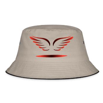 ENGELSFLÜGEL - Bucket Hat - Khaki/Schwarz - Vorne