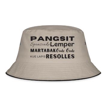 INDONET Indo Snacks - Bucket Hat - khaki/black - Front