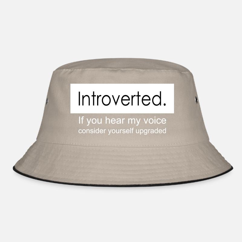 introvertiert - Bucket Hat - Khaki/Schwarz