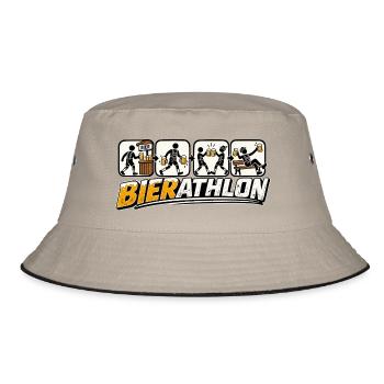 Bierathlon - Volksfest - Bucket Hat - Khaki/Schwarz - Vorne
