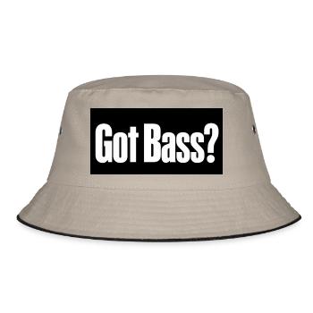 Hast du Bass? - Bucket Hat - Khaki/Schwarz - Vorne